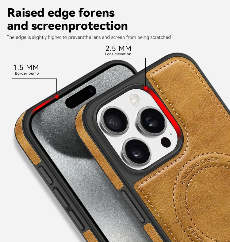 For iPhone 13 Pro Multi-function Holder MagSafe PU Phone Case(Brown) - iPhone 13 Pro Cases by buy2fix | Online Shopping UK | buy2fix