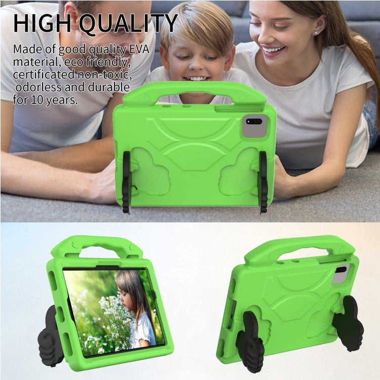 For Samsung Galaxy TAB S9 11 X710 2023 Thumb Bracket EVA Shockproof Tablet Case(Green) - Galaxy Tab S9 Cases by buy2fix | Online Shopping UK | buy2fix