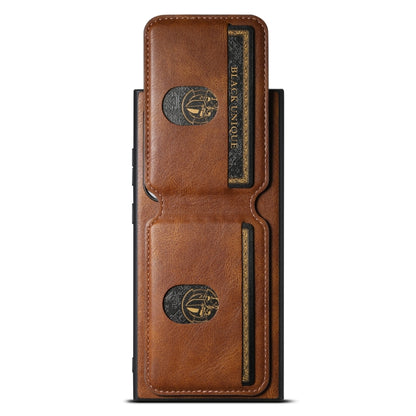 For Samsung Galaxy S24 Ultra Suteni H02 Leather Wallet Stand Back Phone Case(Brown) - Galaxy S24 Ultra 5G Cases by Suteni | Online Shopping UK | buy2fix