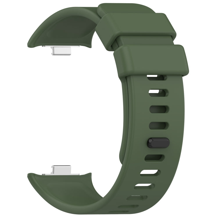 For Redmi Watch 4 Solid Color Silicone Sports Watch Band(Dark Green) - Watch Bands by buy2fix | Online Shopping UK | buy2fix