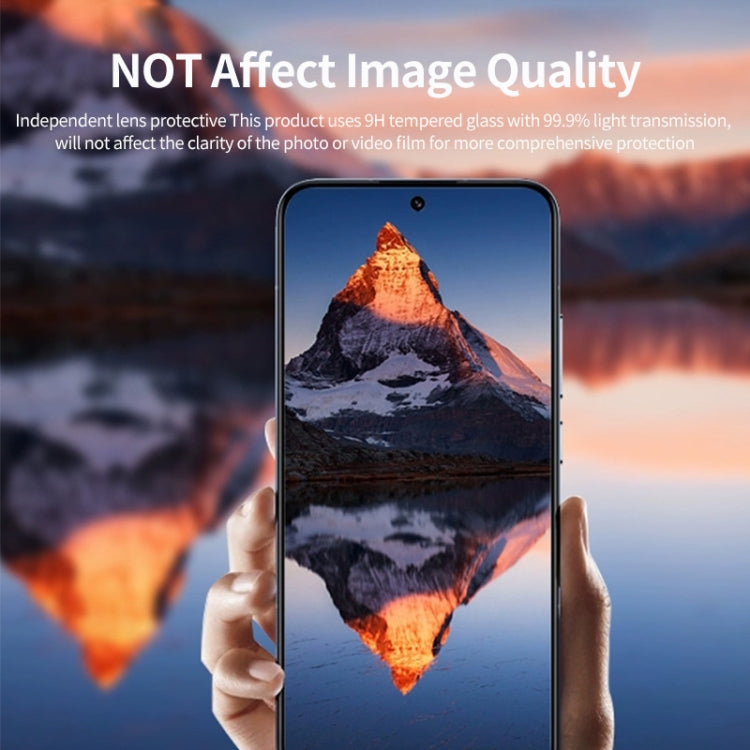 For Xiaomi MIX Fold 3 ENKAY Hat-Prince 9H Rear Camera Lens Aluminium Alloy Tempered Glass Film(Silver) -  by ENKAY | Online Shopping UK | buy2fix