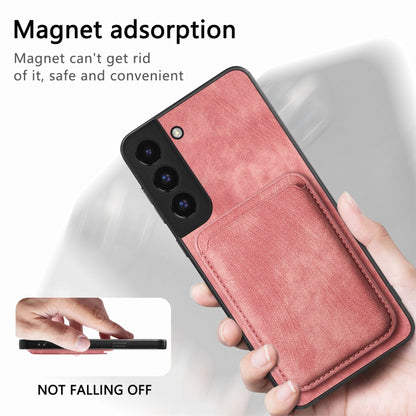 For Samsung Galaxy S22+ 5G Retro Leather Card Bag Magnetic Phone Case(Pink) - Galaxy S22+ 5G Cases by buy2fix | Online Shopping UK | buy2fix