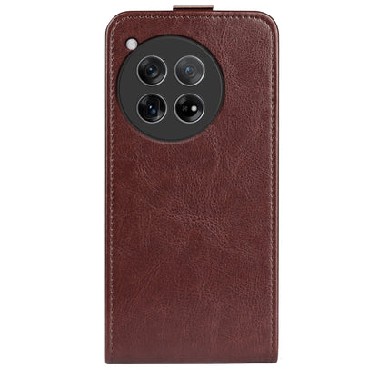 For OnePlus 12 R64 Texture Single Vertical Flip Leather Phone Case(Brown) - OnePlus Cases by buy2fix | Online Shopping UK | buy2fix