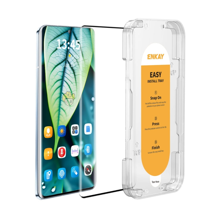 For Realme 12 Pro / 12 Pro+ ENKAY Easy Install Hot Bending Full Coverage Side Glue Tempered Glass Film - Realme Tempered Glass by ENKAY | Online Shopping UK | buy2fix