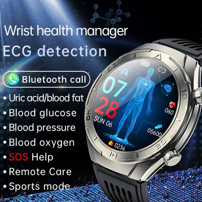 FD02 1.46 inch Color Screen Smart Watch, Support CES Sleep Aid / ECG Detection(Grey) - Smart Watches by buy2fix | Online Shopping UK | buy2fix