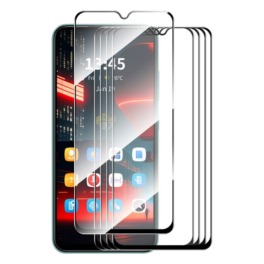 For Tecno Spark 9 Pro 5pcs ENKAY Full Glue High Aluminum-silicon Tempered Glass Film - Tecno Tempered Glass by ENKAY | Online Shopping UK | buy2fix