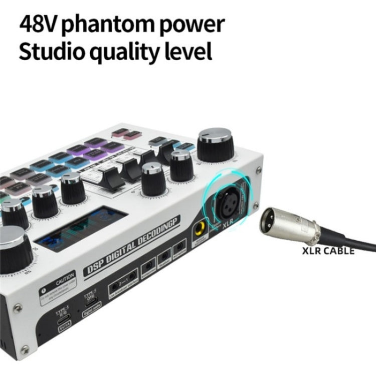 X7 48V Live Broadcast Audio Mixer Professional Microphone Live Sound Card - Live Sound Effects Processors by buy2fix | Online Shopping UK | buy2fix