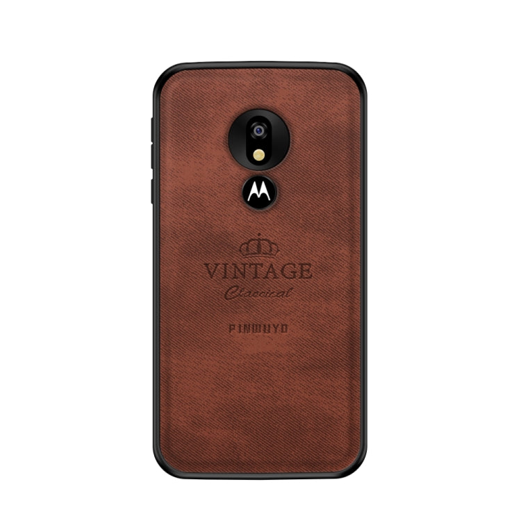 PINWUYO Shockproof Waterproof Full Coverage PC + TPU + Skin Protective Case for Motorola Moto G7 Power (Eurasian Version)(Brown) - Motorola Cases by PINWUYO | Online Shopping UK | buy2fix