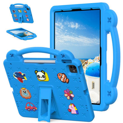 For iPad Air 13 2024 Handle Kickstand Children EVA Shockproof Tablet Case(Sky Blue) - iPad Air 13 2024 Cases by buy2fix | Online Shopping UK | buy2fix