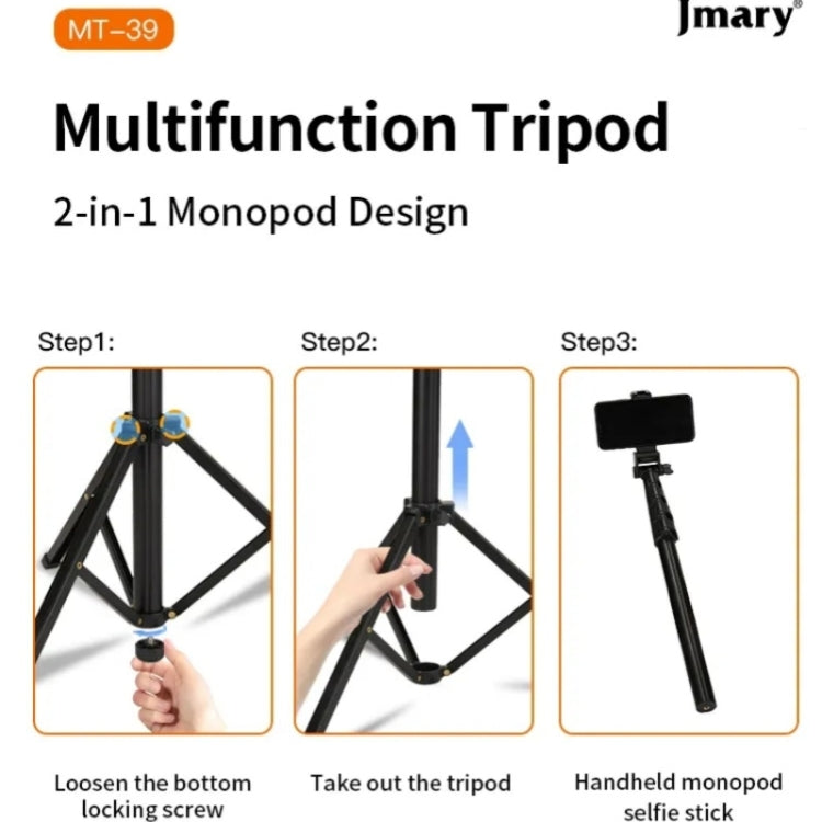 JMARY MT-39 Multifunction Live Streaming DSLR Camera Stand Holder Phone Clamp Tripod - Tripods by Jmary | Online Shopping UK | buy2fix