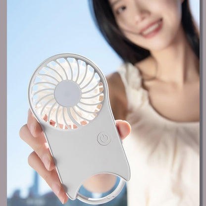 F12 3 Wind Speed Outdoor Summer Cooling Fan Hanging Buckle Mini Handheld Fan(White) - Electric Fans by buy2fix | Online Shopping UK | buy2fix