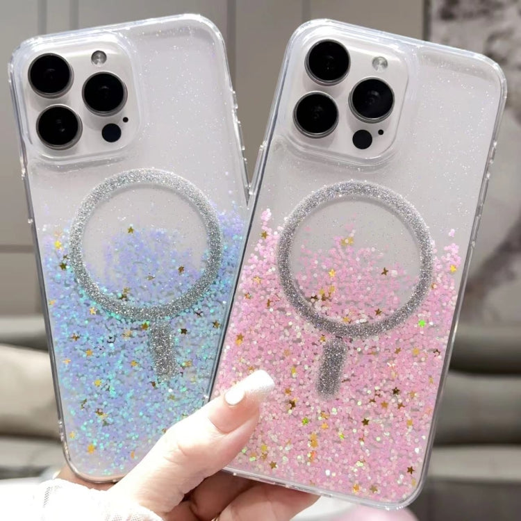 For iPhone  11 Gradient Glitter MagSafe PC Hybrid TPU Phone Case(Gradient Silver) - iPhone 11 Cases by buy2fix | Online Shopping UK | buy2fix