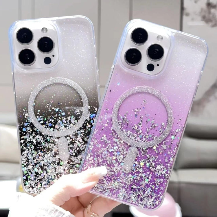 For iPhone 13 Gradient Glitter MagSafe PC Hybrid TPU Phone Case(Gradient Blue) - iPhone 13 Pro Cases by buy2fix | Online Shopping UK | buy2fix