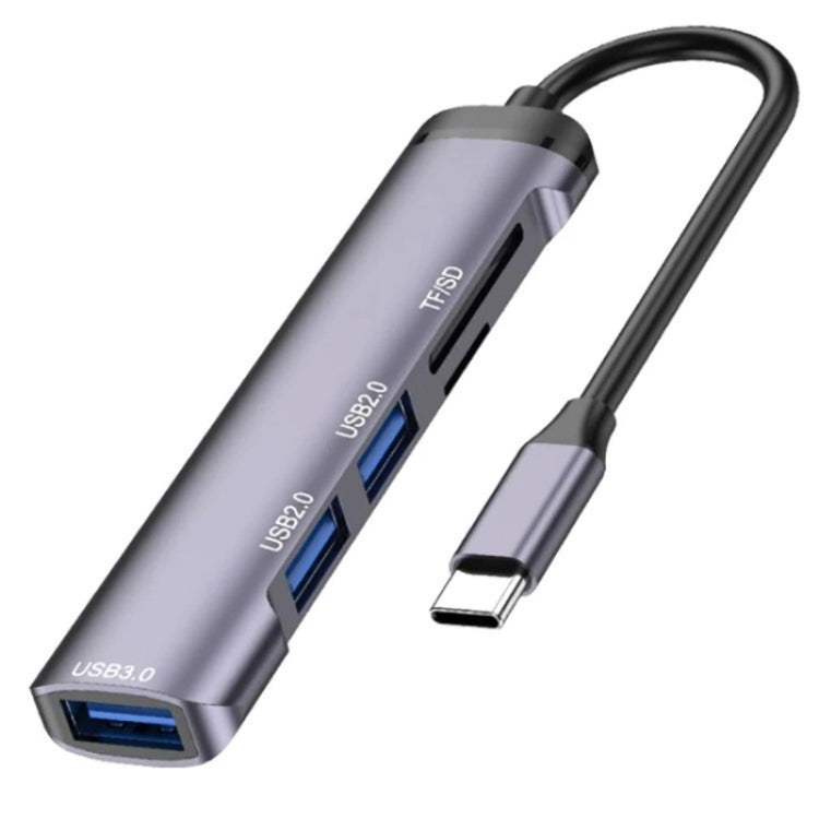 T505 Laptop Phone Adapter Type-C to USB2.0x2 + USB3.0 + TF / SD Card Slots USB HUB - USB 3.0 HUB by buy2fix | Online Shopping UK | buy2fix