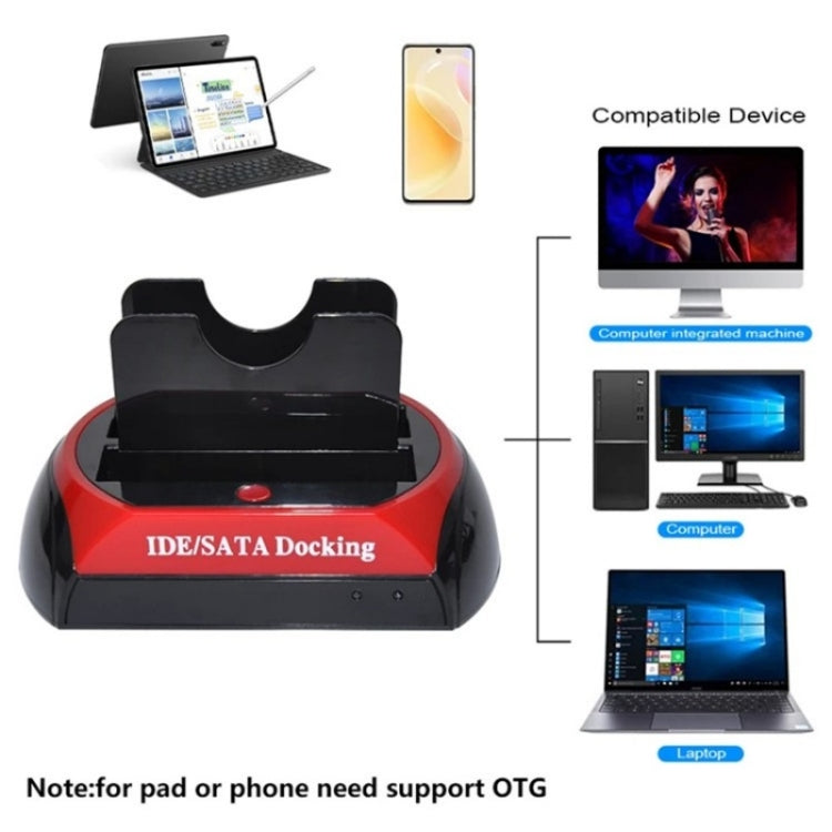 575D USB Hard Disk Holder Laptop Mobile Hard Disk Box 2.5 / 3.5inch SATA IDE HDD Base, Plug:UK Plug - HDD Enclosure by buy2fix | Online Shopping UK | buy2fix