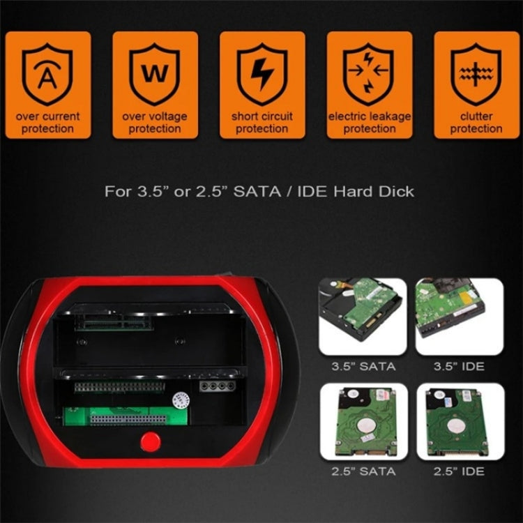 575D USB Hard Disk Holder Laptop Mobile Hard Disk Box 2.5 / 3.5inch SATA IDE HDD Base, Plug:US Plug - HDD Enclosure by buy2fix | Online Shopping UK | buy2fix