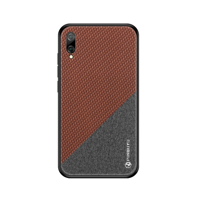 PINWUYO Honors Series Shockproof PC + TPU Protective Case for Huawei Enjoy 9 (Global Official Version) / Y7 Pro 2019(Brown) - Huawei Cases by PINWUYO | Online Shopping UK | buy2fix