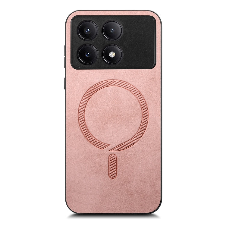 For Xiaomi Redmi K70 / K70 Pro 5G Solid Color Retro Magsafe PU Back Cover Phone Case(Pink) - K70 Pro Cases by buy2fix | Online Shopping UK | buy2fix