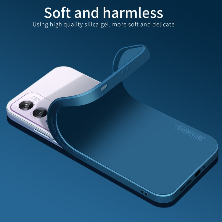 For OPPO Reno12 Pro Global PINWUYO Sense Series Liquid Silicone TPU Phone Case(Blue) - Reno12 Pro Cases by PINWUYO | Online Shopping UK | buy2fix