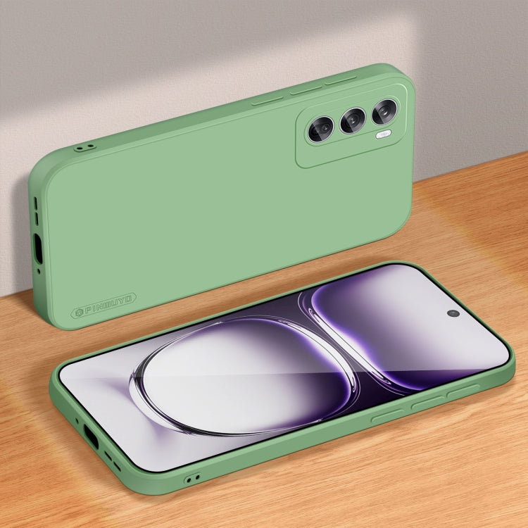 For OPPO Reno12 Pro Global PINWUYO Sense Series Liquid Silicone TPU Phone Case(Green) - Reno12 Pro Cases by PINWUYO | Online Shopping UK | buy2fix