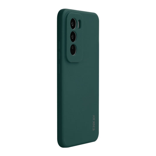 For OPPO Reno12 Pro ENKAY Liquid Silicone Soft Shockproof Phone Case(Dark Green) - Reno12 Pro Cases by ENKAY | Online Shopping UK | buy2fix