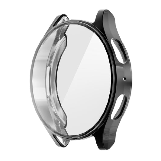 For Samsung Galaxy Watch7 44mm ENKAY Hat-Prince Full Coverage Electroplated Soft TPU Case with Screen Protection(Black) - Watch Cases by ENKAY | Online Shopping UK | buy2fix