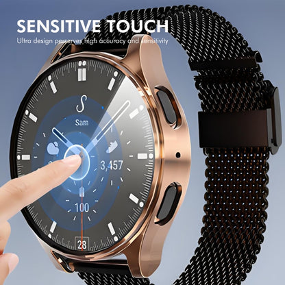 For Samsung Galaxy Watch7 40mm ENKAY Hat-Prince Full Coverage Electroplated Soft TPU Case with Screen Protection(Rose Gold) - Watch Cases by ENKAY | Online Shopping UK | buy2fix