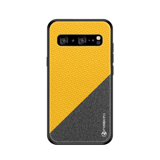 PINWUYO Honors Series Shockproof PC + TPU Protective Case for Galaxy S10 5G(Yellow) - Galaxy Phone Cases by PINWUYO | Online Shopping UK | buy2fix