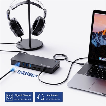 WAVLINK UTD22 Support 96W Laptop Charging USB4 Docking Station Dual Monitor USB-C Hub(US Plug) -  by WAVLINK | Online Shopping UK | buy2fix