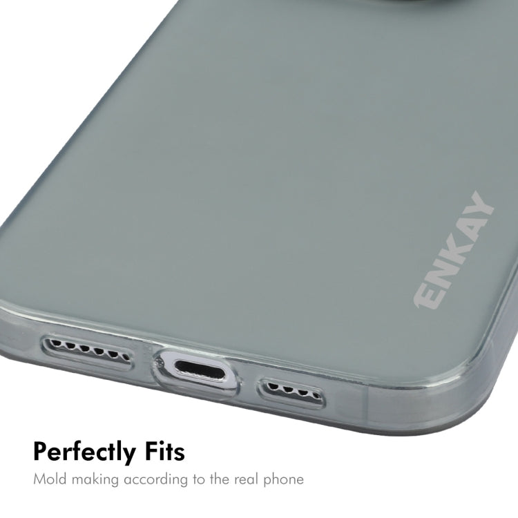 For iPhone 16 Pro Max ENKAY Hat-Prince Translucent Matte TPU Soft Phone Case(Grey) - iPhone 16 Pro Max Cases by ENKAY | Online Shopping UK | buy2fix