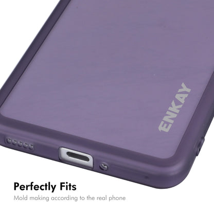 For Redmi K70 Ultra ENKAY Hat-Prince Translucent Matte TPU Phone Case with Lens Film(Purple) - Xiaomi Cases by ENKAY | Online Shopping UK | buy2fix