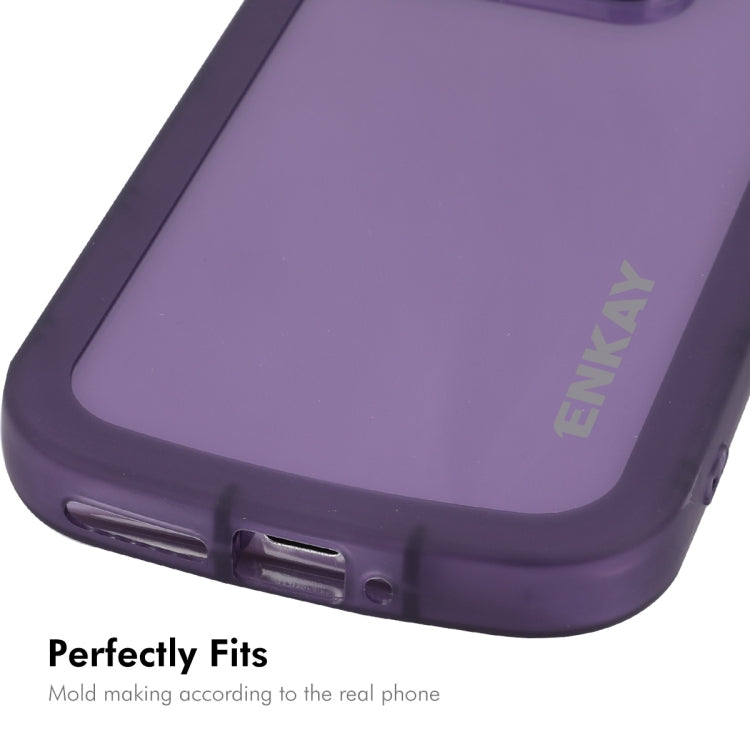 For Xiaomi 14 Pro ENKAY Hat-Prince Translucent Matte TPU Shockproof Phone Case(Purple) - 14 Pro Cases by ENKAY | Online Shopping UK | buy2fix