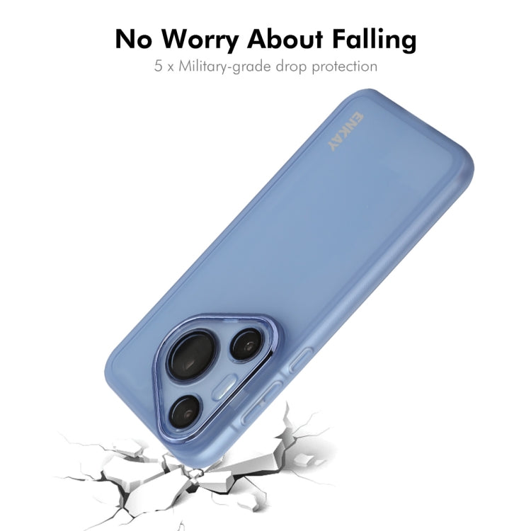 For Huawei Pura 70 ENKAY Hat-Prince Translucent Matte TPU Phone Case with Lens Film + 9H Big Arc Edge Film(White) - Huawei Cases by ENKAY | Online Shopping UK | buy2fix