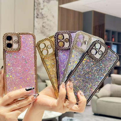 For iPhone 16 Pro Max Diamond Glitter Sequins TPU Phone Case(Silver) - iPhone 16 Pro Max Cases by buy2fix | Online Shopping UK | buy2fix