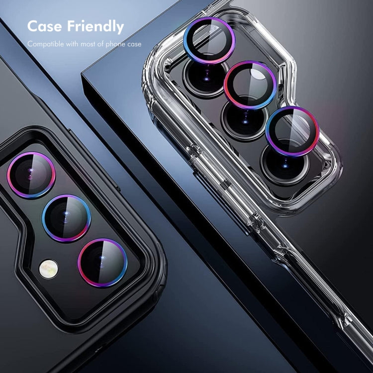 For OPPO Reno12 Global ENKAY Hat-Prince 9H Rear Camera Lens Aluminium Alloy Tempered Glass Film(Silver) - Reno12 Tempered Glass by ENKAY | Online Shopping UK | buy2fix