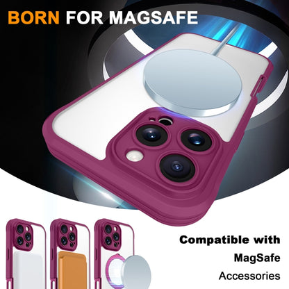 For iPhone 16 Pro Skin Feel MagSafe Holder 360 Full Body Phone Case(Rose Red) - iPhone 16 Pro Cases by buy2fix | Online Shopping UK | buy2fix