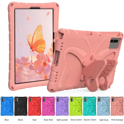 For Lenovo Tab M11 / Xiaoxin Pad 11 2024 Butterfly Bracket EVA Shockproof Tablet Case(Pink Orange) - Lenovo by buy2fix | Online Shopping UK | buy2fix