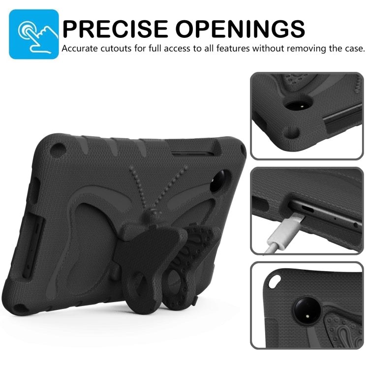 For Xiaomi Redmi Pad SE 8.7 2024 Butterfly Bracket EVA Shockproof Tablet Case(Black) - More Tablet Cases by buy2fix | Online Shopping UK | buy2fix