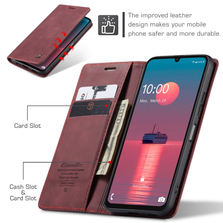 For Samsung Galaxy A06 CaseMe 013 Multifunctional Horizontal Flip Leather Phone Case(Red) - Galaxy Phone Cases by CaseMe | Online Shopping UK | buy2fix