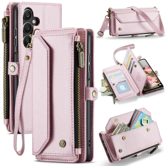 For Samsung Galaxy A16 5G CaseMe C36 Card Slots Zipper Wallet RFID Anti-theft Leather Phone Case(Pink) - Galaxy Phone Cases by CaseMe | Online Shopping UK | buy2fix