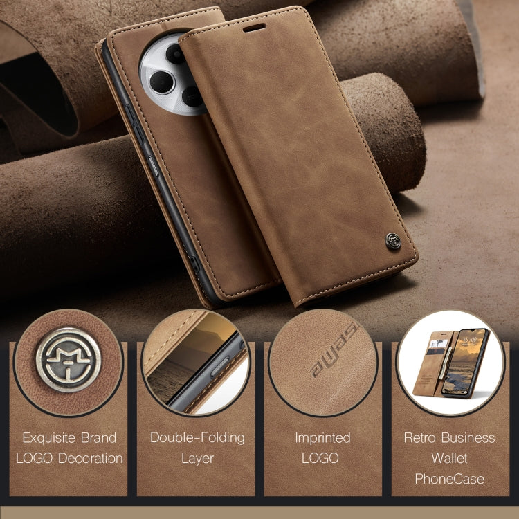 For Redmi 14C CaseMe 013 Multifunctional Horizontal Flip Leather Phone Case(Brown) - 14C Cases by CaseMe | Online Shopping UK | buy2fix