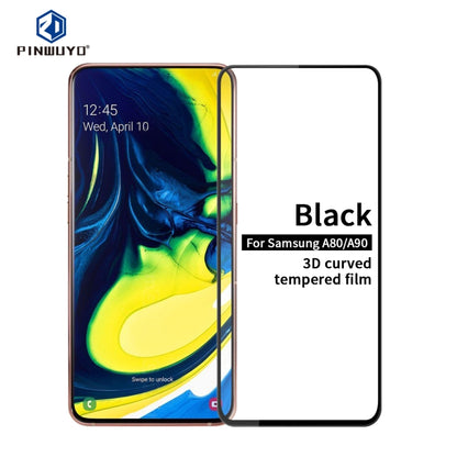 PINWUYO 9H 3D Curved Tempered Glass Film for Galaxy A20 （black） - Galaxy Tempered Glass by PINWUYO | Online Shopping UK | buy2fix