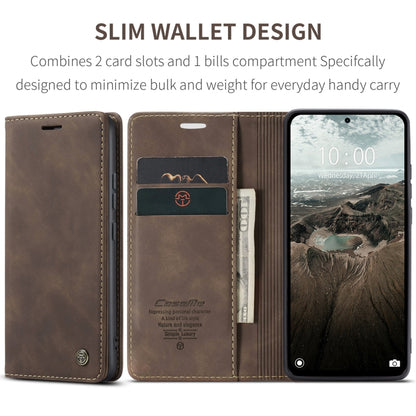 For Redmi Note 14 5G CaseMe 013 Multifunctional Horizontal Flip Leather Phone Case(Coffee) - Note 14 Cases by CaseMe | Online Shopping UK | buy2fix