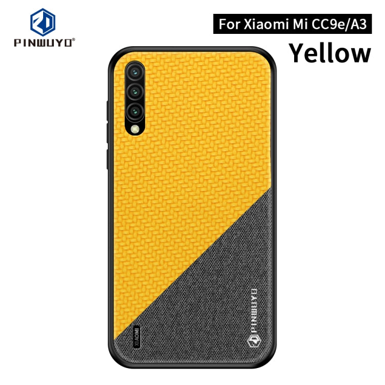 PINWUYO Honors Series Shockproof PC + TPU Protective Case for Xiaomi Mi CC9e / A3(Yellow) - Xiaomi Cases by PINWUYO | Online Shopping UK | buy2fix