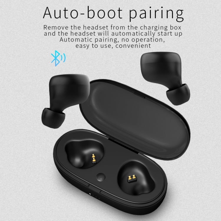 TWS-A1 TWS Bluetooth 5.0 Mini Invisible Sports Music Earphone with Charging Box & Microphone (Black) - TWS Earphone by buy2fix | Online Shopping UK | buy2fix