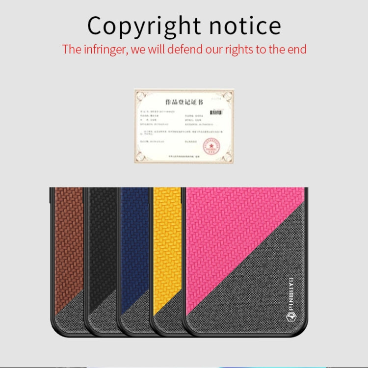 For Xiaomi RedMi 8 PINWUYO Rong Series  Shockproof PC + TPU+ Chemical Fiber Cloth Protective Cover(Black) - Xiaomi Cases by PINWUYO | Online Shopping UK | buy2fix