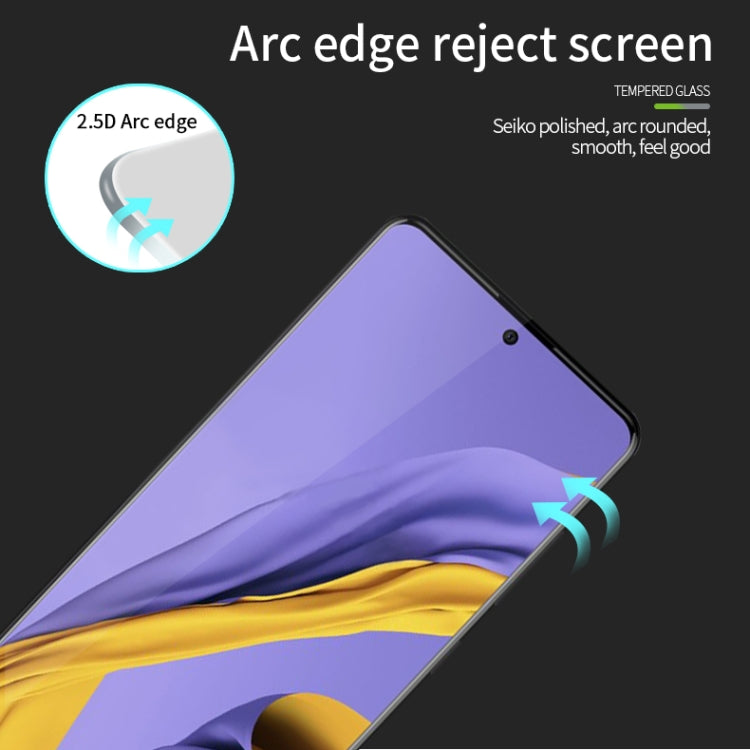 For Galaxy A71 MOFI 9H 2.5D Full Screen Tempered Glass Film(Black) - Galaxy Tempered Glass by MOFI | Online Shopping UK | buy2fix