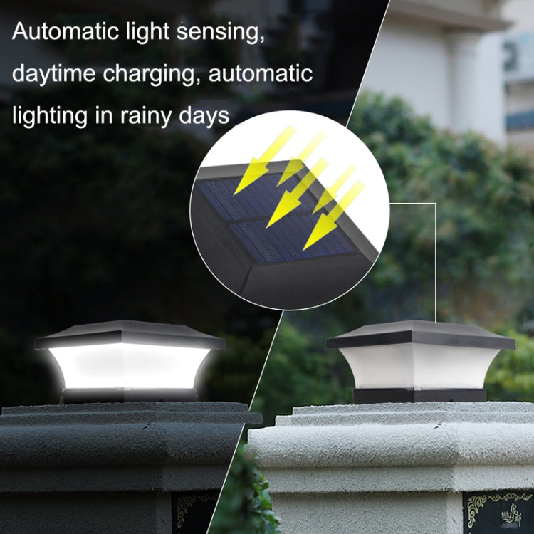 Solar LED Waterproof Outdoor Column Light Courtyard Lighting Lamp(Warm Light) - Solar Lights by buy2fix | Online Shopping UK | buy2fix