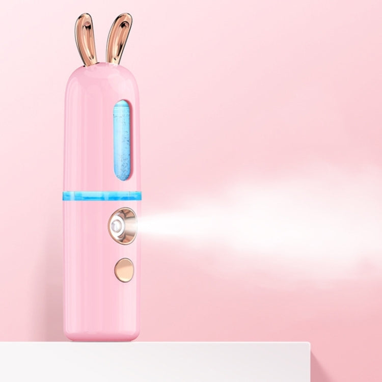 Facial Steamer Nano Spray Water Replenishing Instrument Portable Cold Spray Machine Charging Beauty Instrument Automatic Alcohol Sprayer, Style:Cute Rabbit(Pink) - Beauty Instrument by buy2fix | Online Shopping UK | buy2fix