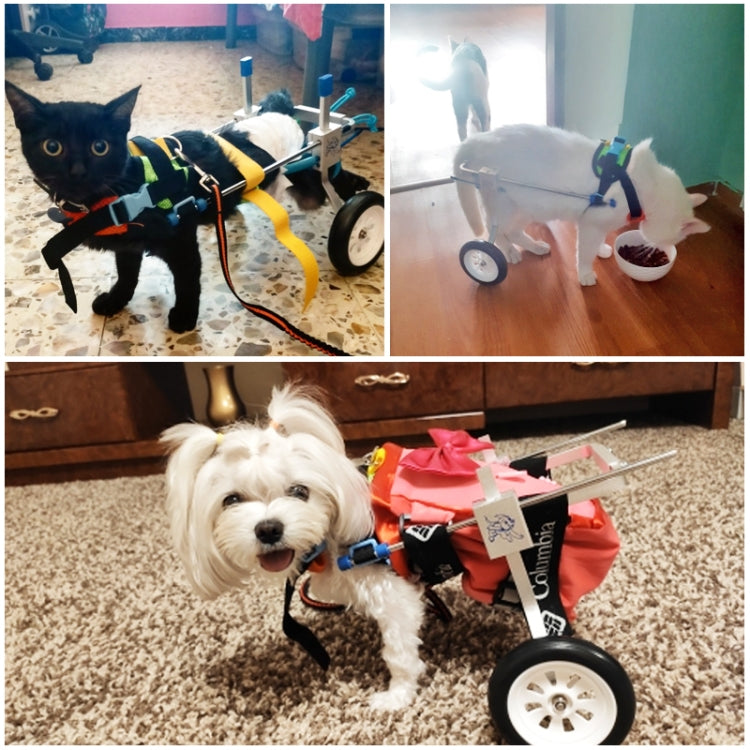 Pet Wheelchair Disabled Dog Old Dog Cat Assisted Walk Car Hind Leg Exercise Car For Dog/Cat Care, Size:XXXS - Training Aids by buy2fix | Online Shopping UK | buy2fix